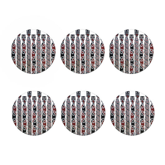 Maori Fence Print Coaster Set