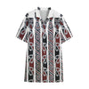 Maori Fence Print Cotton Hawaiian Shirt