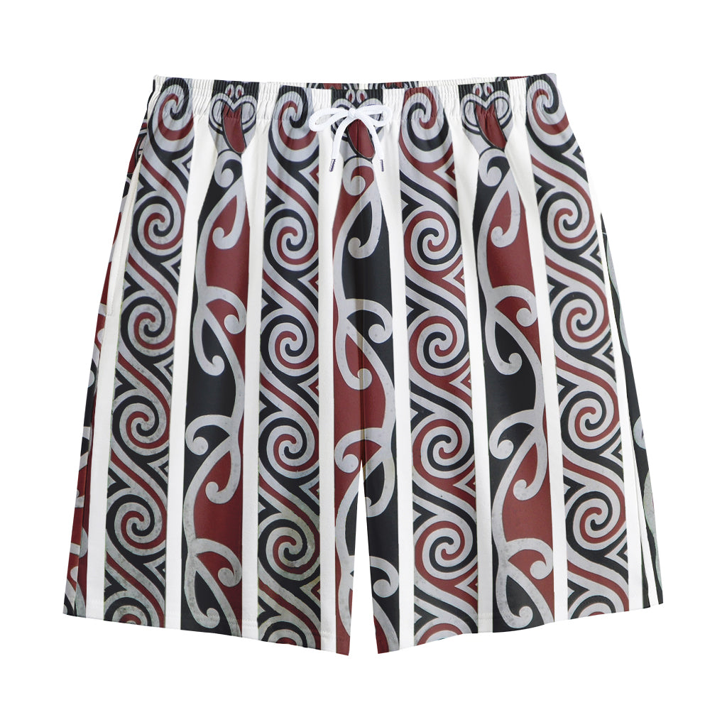 Maori Fence Print Cotton Shorts