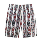 Maori Fence Print Cotton Shorts