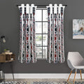 Maori Fence Print Grommet Curtain Panels