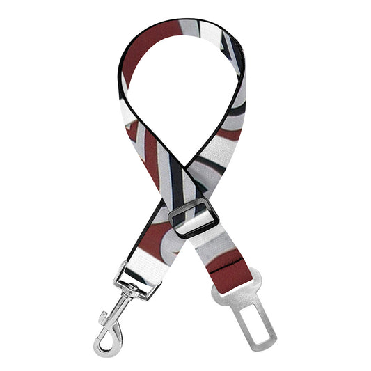 Maori Fence Print Dog Seat Belt