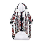 Maori Fence Print Dog Zip Up Hoodie