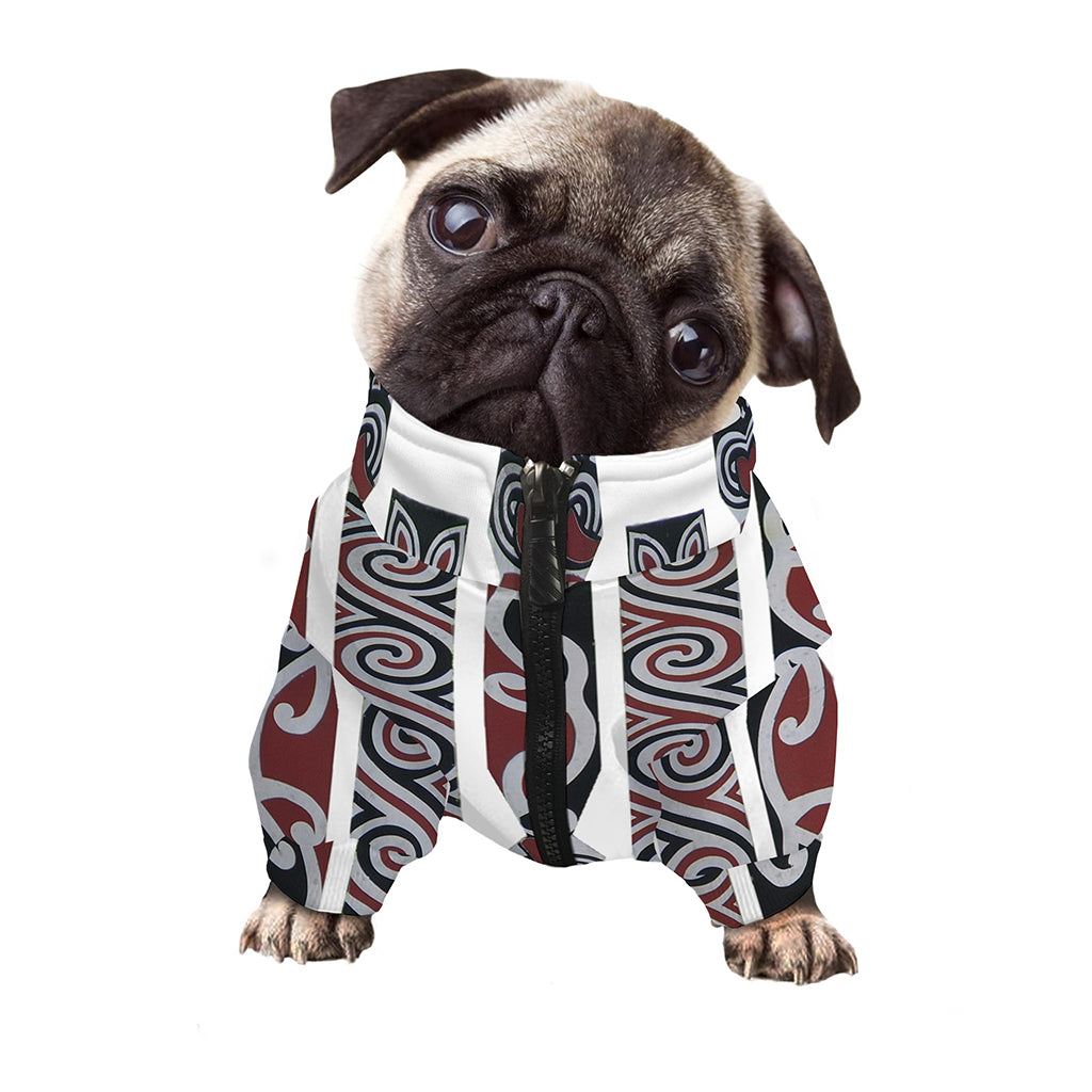Maori Fence Print Dog Zip Up Jacket