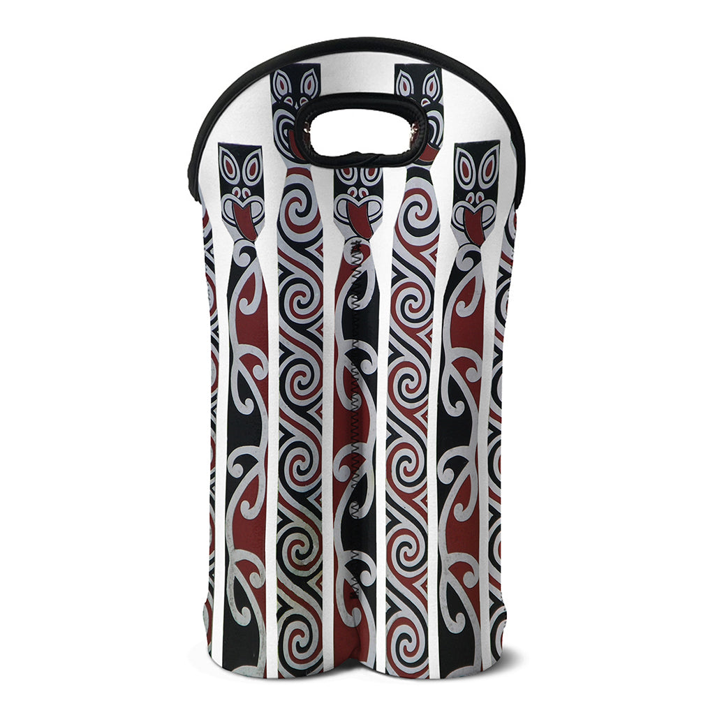 Maori Fence Print Double Neoprene Wine Tote