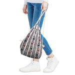 Maori Fence Print Drawstring Bag