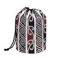 Maori Fence Print Drawstring Makeup Bag