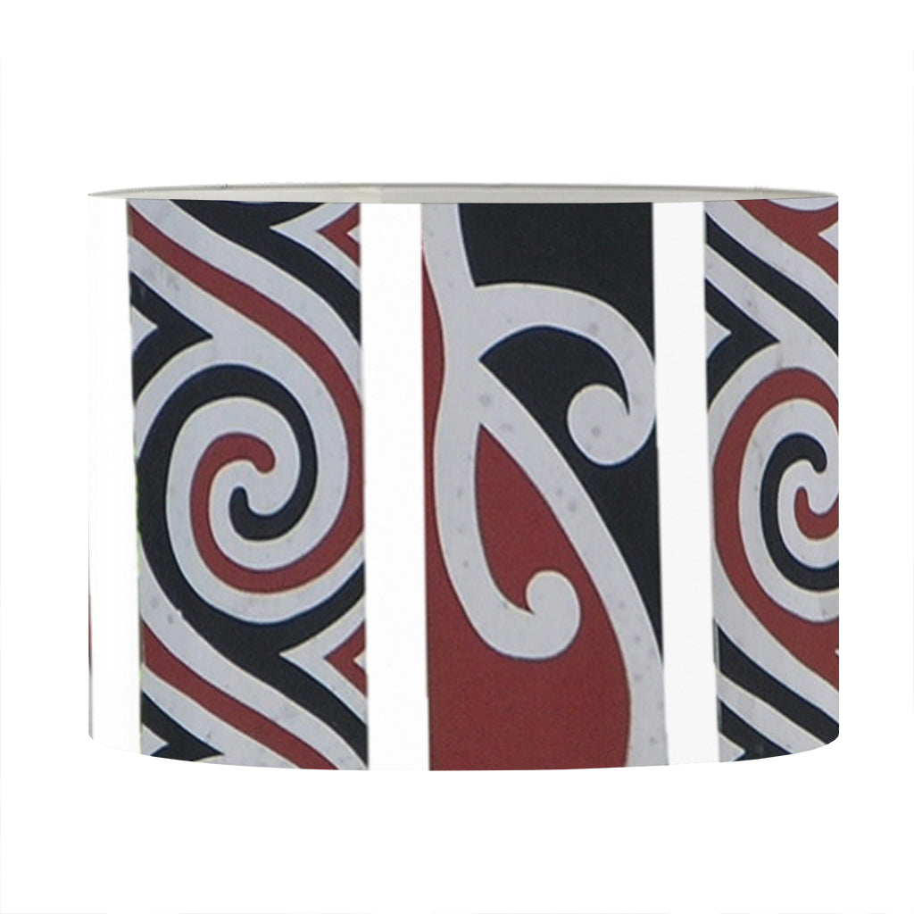 Maori Fence Print Drum Lamp Shade