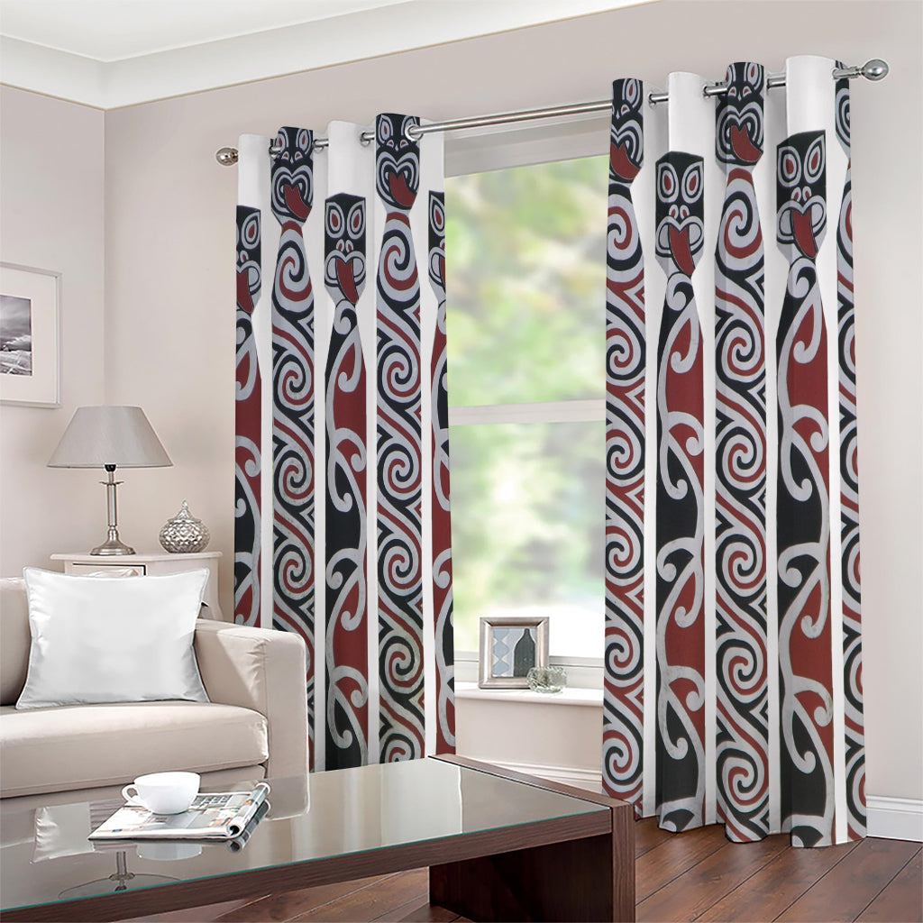 Maori Fence Print Extra Wide Grommet Curtains