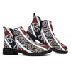 Maori Fence Print Flat Ankle Boots