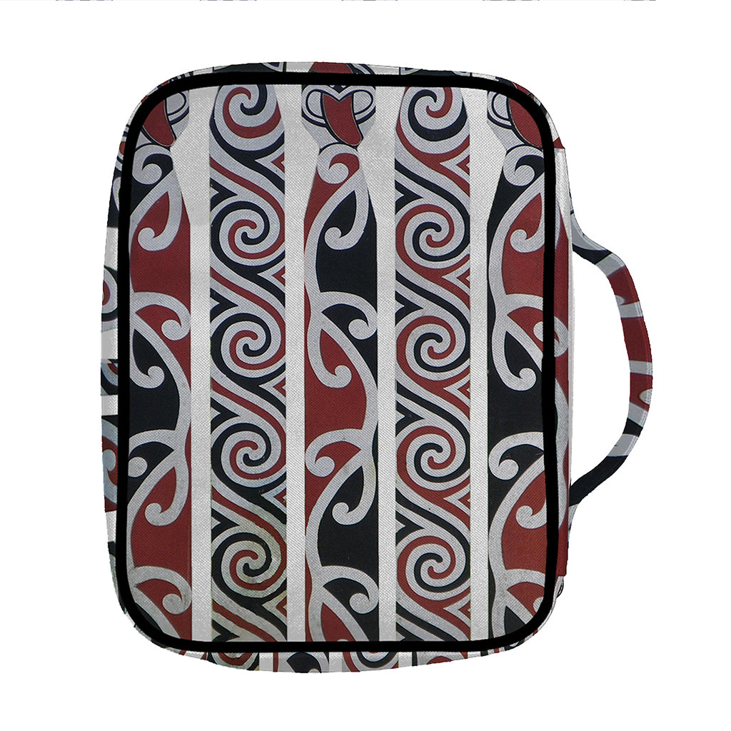 Maori Fence Print Front Pocket Bible Bag