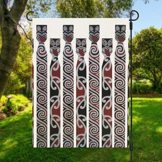 Maori Fence Print Garden Flag