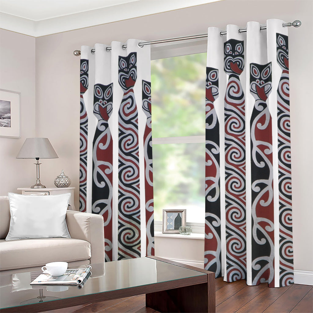 Maori Fence Print Grommet Curtains