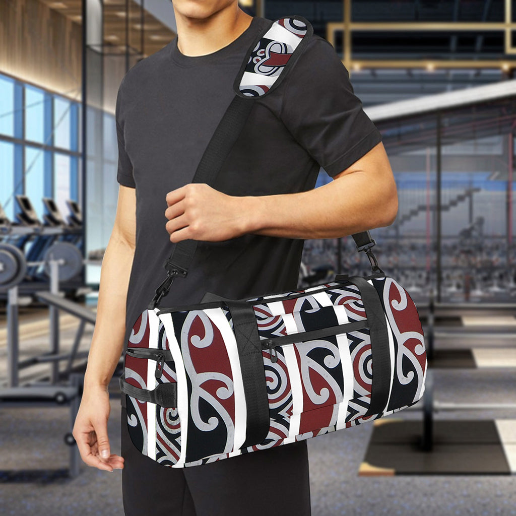 Maori Fence Print Gym Bag