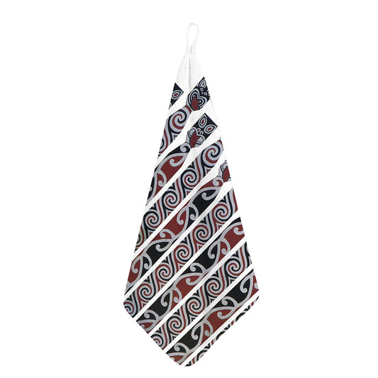 Maori Fence Print Hand Towel
