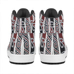 Maori Fence Print High Top Leather Sneakers