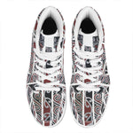 Maori Fence Print High Top Leather Sneakers