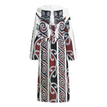 Maori Fence Print Hooded Bathrobe