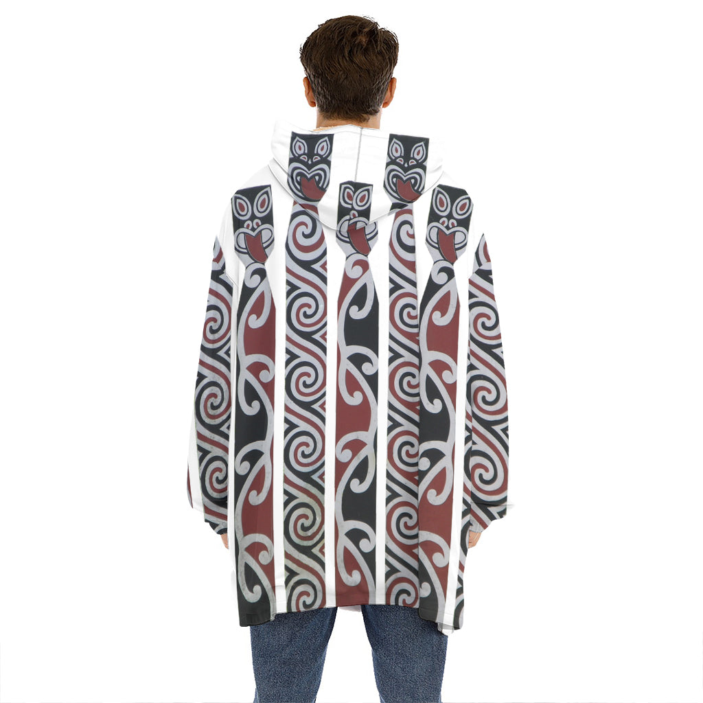 Maori Fence Print Hoodie Blanket