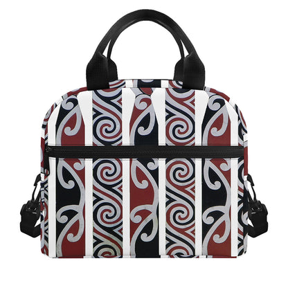 Maori Fence Print Insulated Lunch Bag