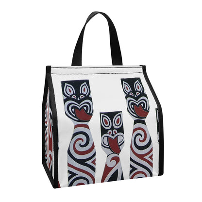 Maori Fence Print Insulated Lunch Tote