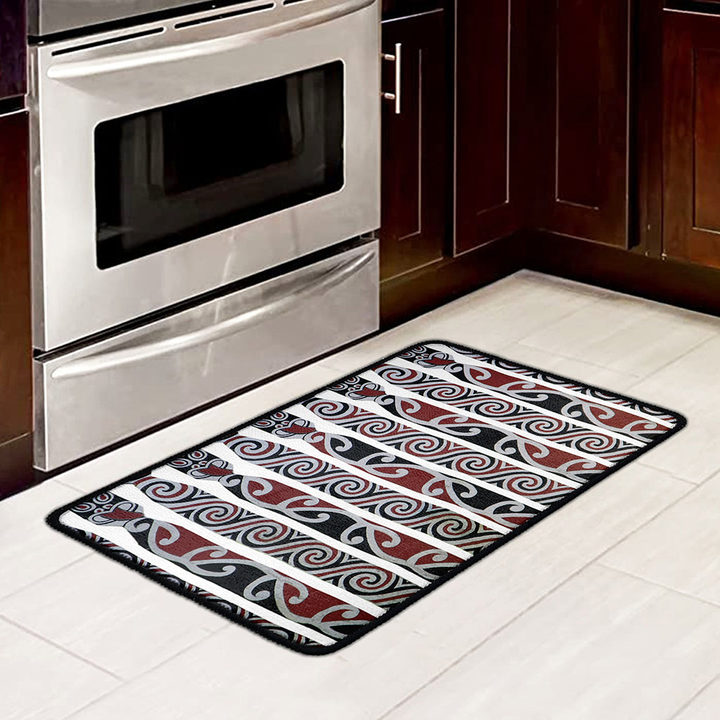 Maori Fence Print Kitchen Mat