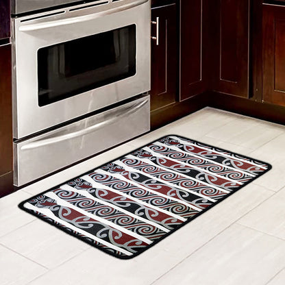 Maori Fence Print Kitchen Mat