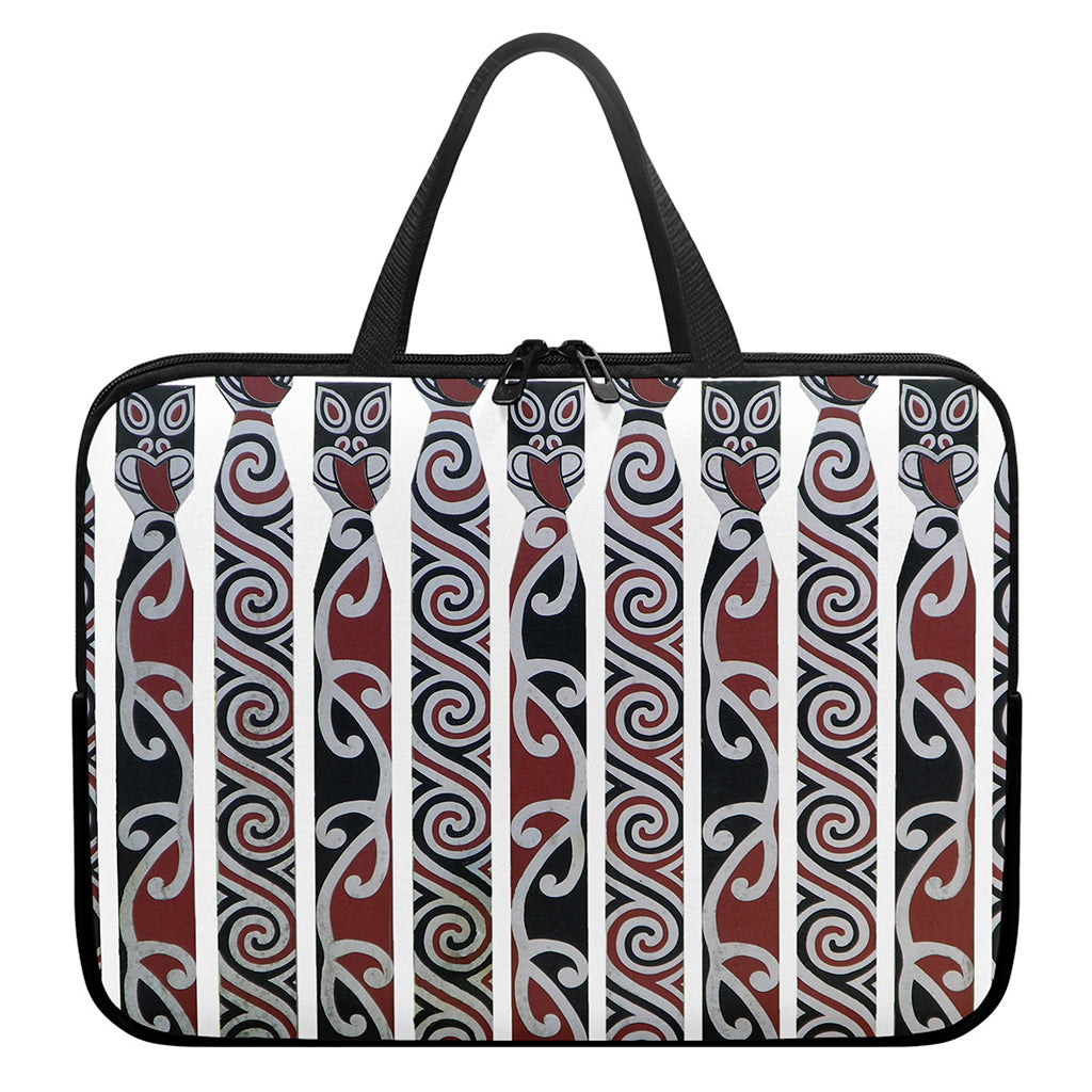 Maori Fence Print Laptop Sleeve With Handle