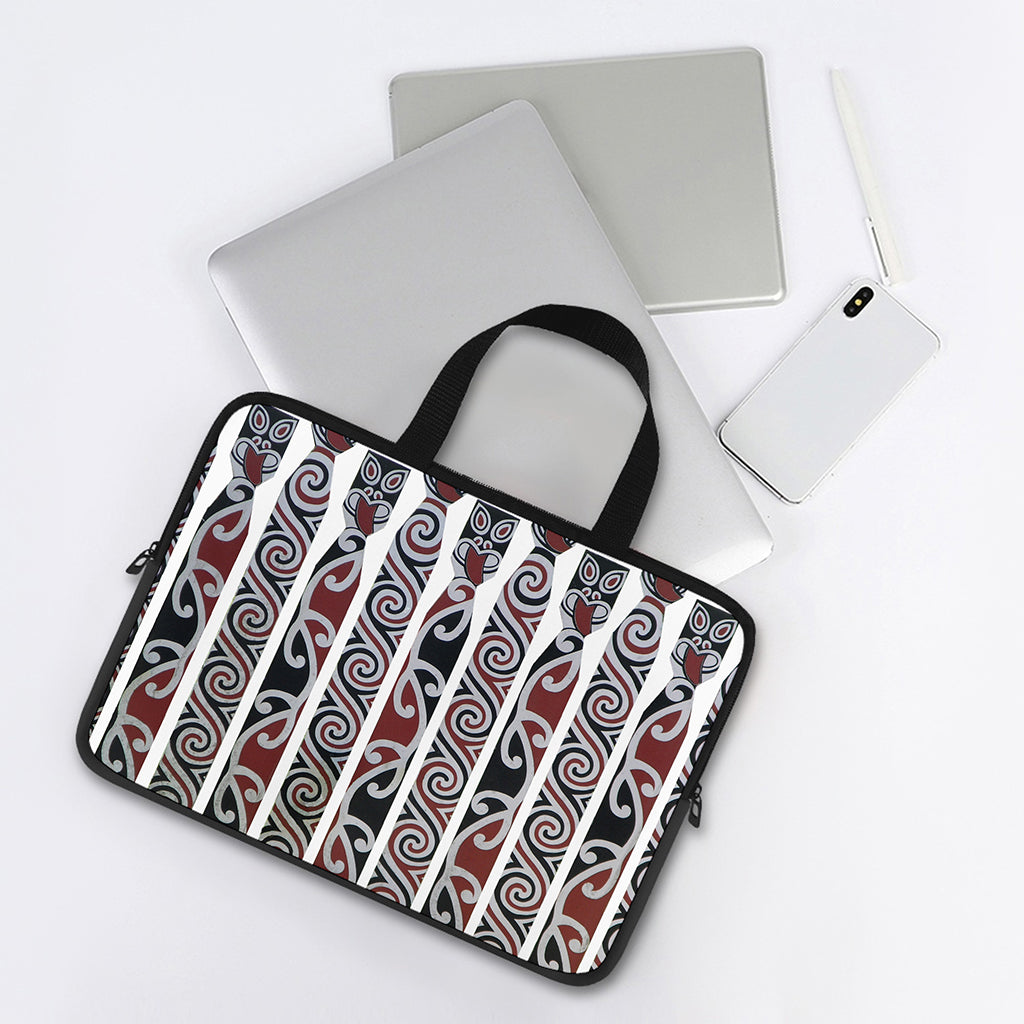 Maori Fence Print Laptop Sleeve With Handle