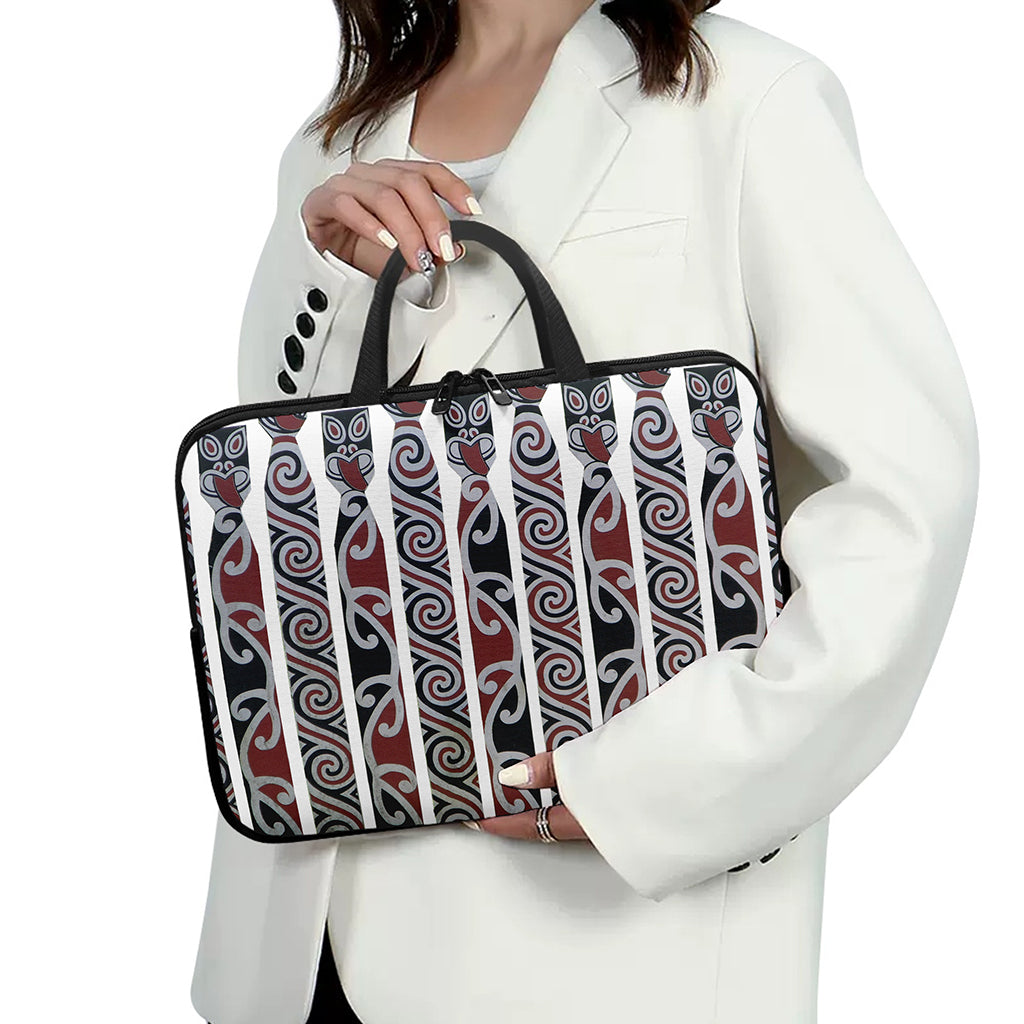 Maori Fence Print Laptop Sleeve With Handle