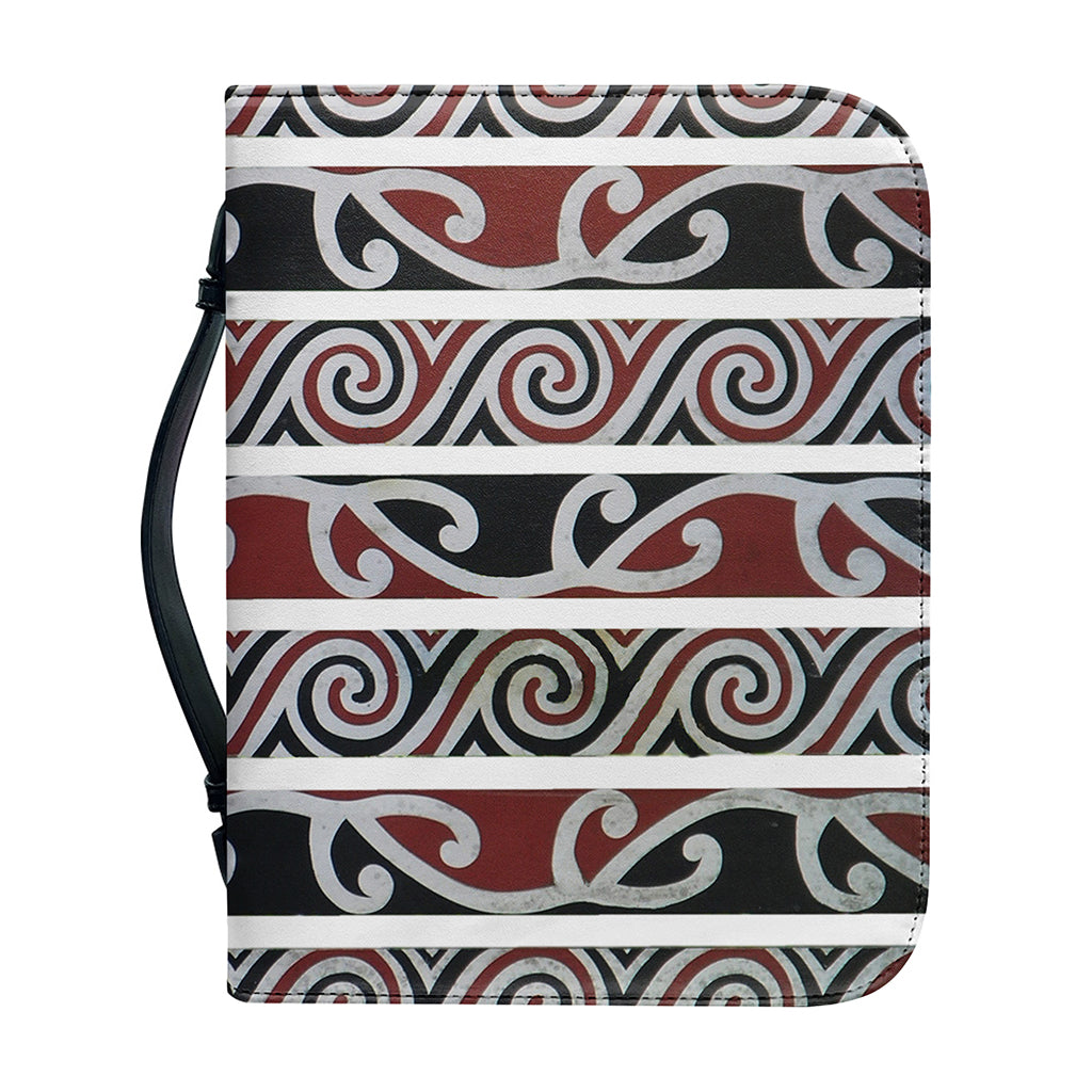 Maori Fence Print Leather Bible Cover