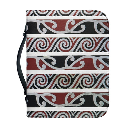 Maori Fence Print Leather Bible Cover