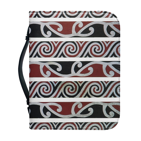 Maori Fence Print Leather Bible Cover
