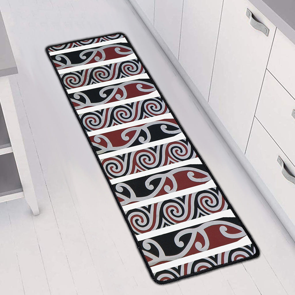 Maori Fence Print Long Kitchen Mat