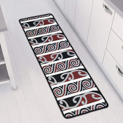 Maori Fence Print Long Kitchen Mat