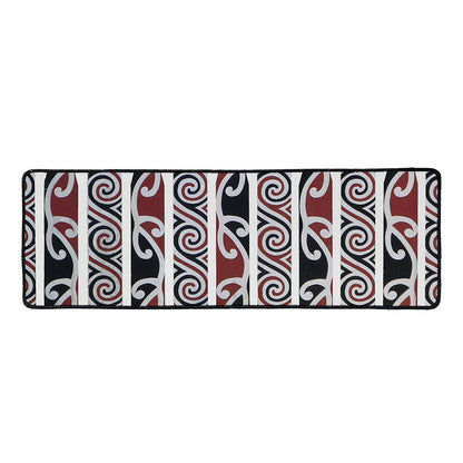 Maori Fence Print Long Kitchen Mat