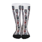 Maori Fence Print Long Socks