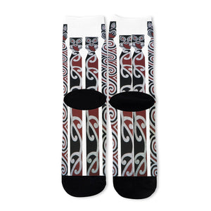 Maori Fence Print Long Socks