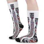 Maori Fence Print Long Socks