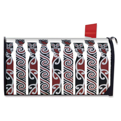 Maori Fence Print Mailbox Cover