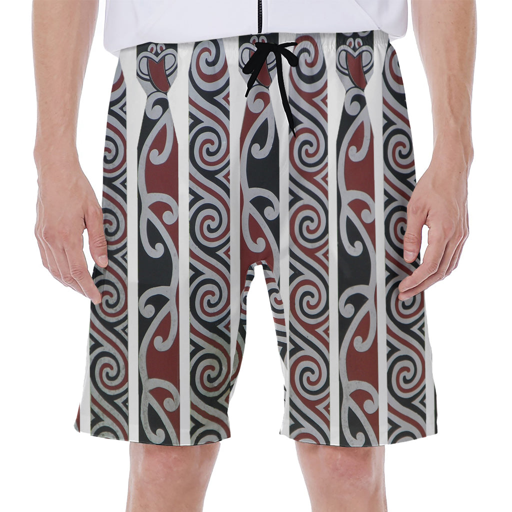 Maori Fence Print Men's Beach Shorts