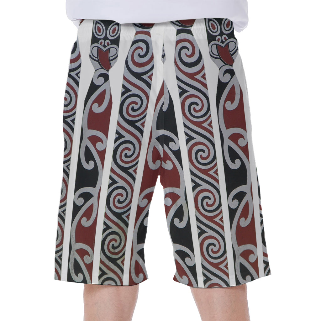 Maori Fence Print Men's Beach Shorts