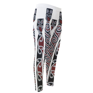 Maori Fence Print Men's Compression Pants