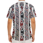 Maori Fence Print Men's Deep V-Neck Shirt