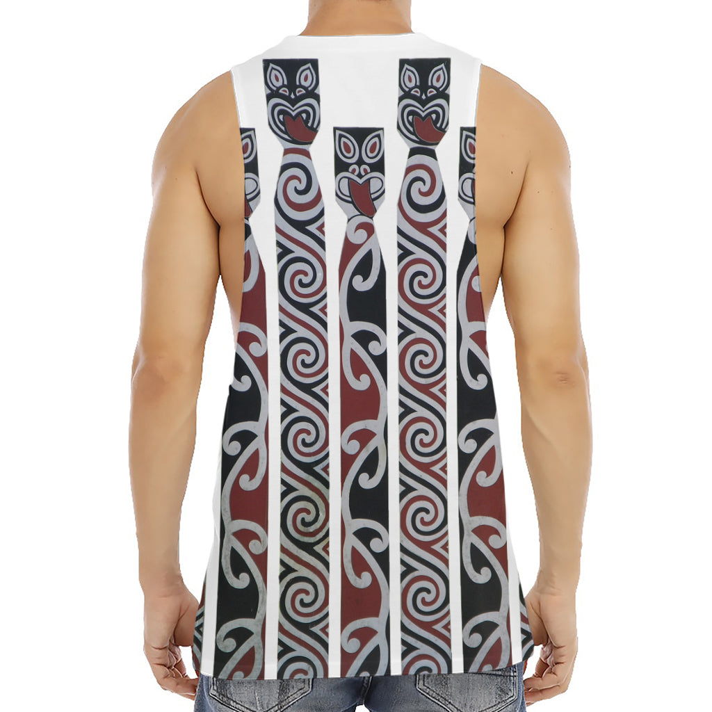 Maori Fence Print Men's Muscle Tank Top