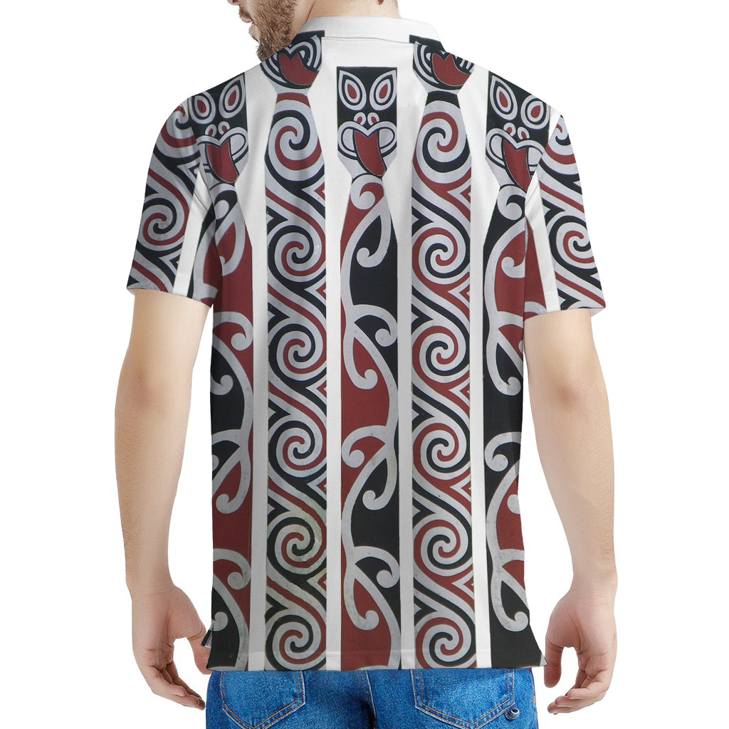 Maori Fence Print Men's Polo Shirt