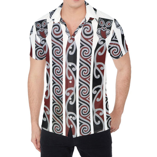 Maori Fence Print Men's Shirt