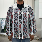 Maori Fence Print Men's Shirt Jacket