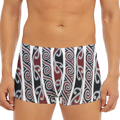 Maori Fence Print Men's Short Boxer Briefs