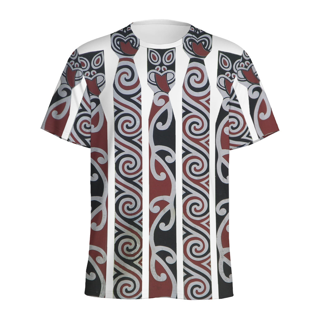 Maori Fence Print Men's Sports T-Shirt